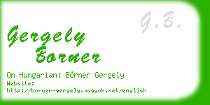 gergely borner business card